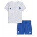 Frankrike Replika Babykläder Borta matchkläder barn VM 2022 Korta ärmar (+ Korta byxor)